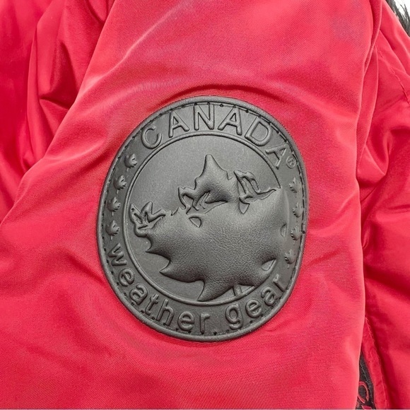 Canada Weathergear Kids Size 4 Winter Puffer Jacket Red Black Waterproof New NWT - Picture 7 of 12